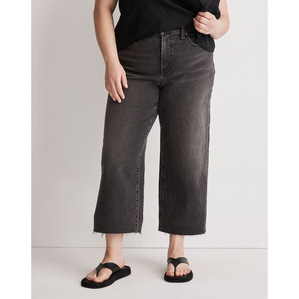 Madewell The Plus Perfect Vintage Wide-Leg Crop Jean in Benley Wash Size 26W